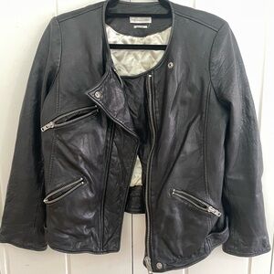 Isabel Marant Etoile lamb skin biker jacket
